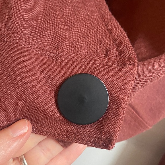 Zara Deep Rust Wrap Long Sleeve Blouse 
Size Medium - Picture 3 of 7